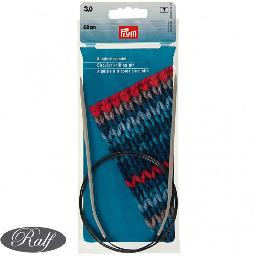 Andrele circulare aluminiu, 80 cm - 3,00 mm - Prym 211234